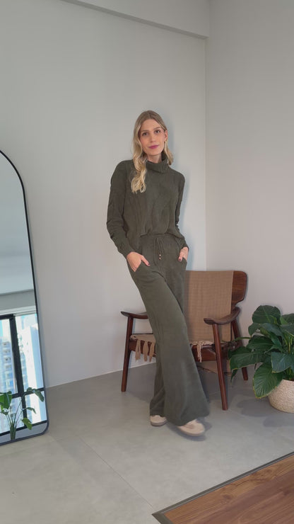 Conjunto Moka Verde Militar